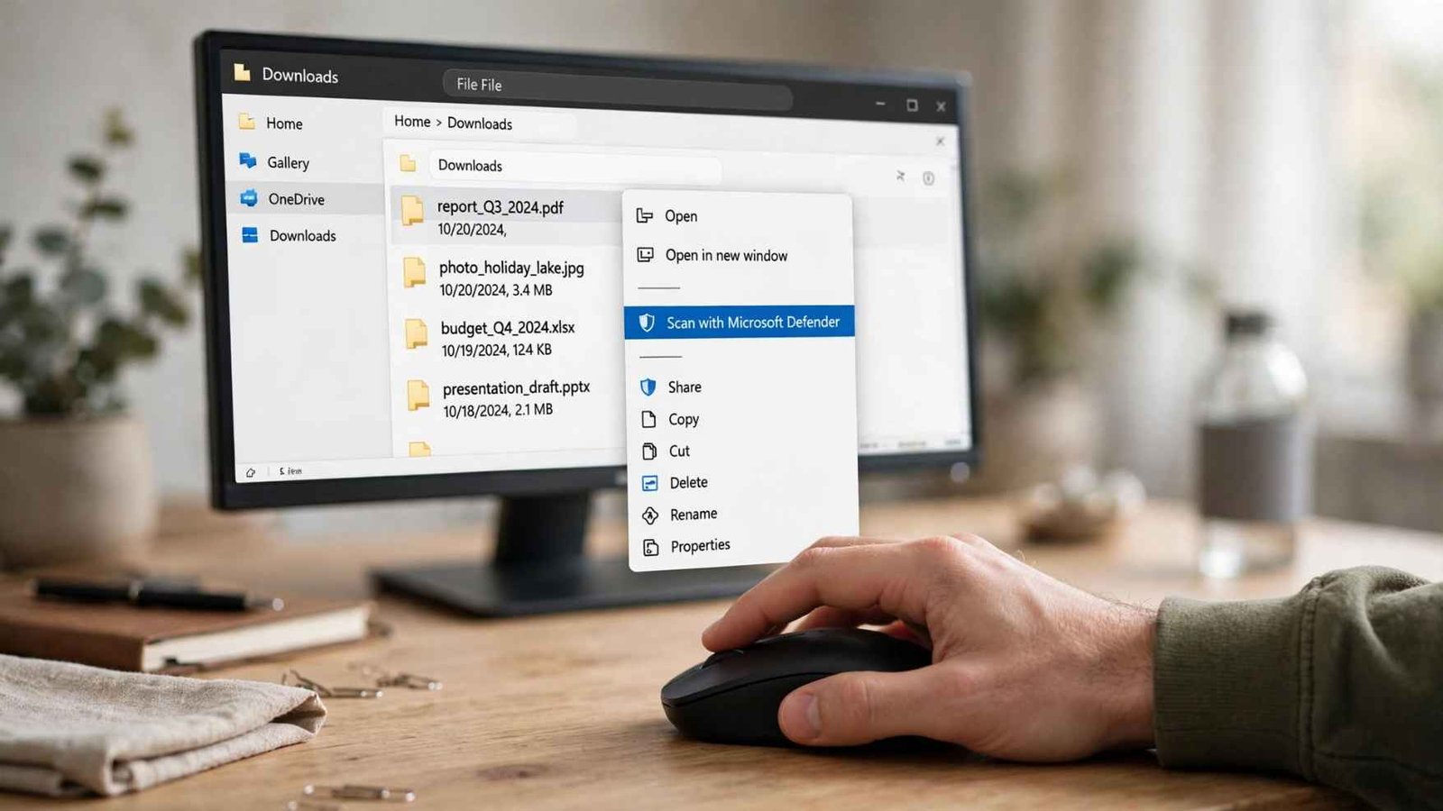 Step 2 Scan a File With Microsoft Defender